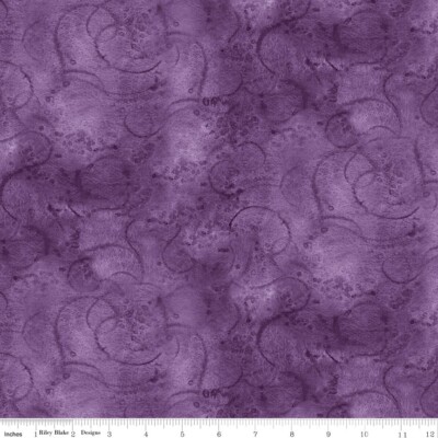 YARD ~ Swirls On Purple, Blender By Riley Blake $3.99 Ships ANY Amount Of Fabric