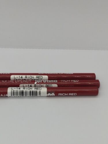 JORDANA Kohl Kajal Lip Liner L-14 RICH RED .03oz *Unsealed-Discontinued Lot Of 3 - Picture 3 of 5