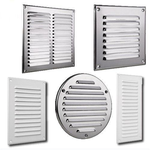 Lüftungsgitter Schlitz-Gitter Abluftgitter Lamellengitter mit Insektenschutz MTA - Bild 1 von 9