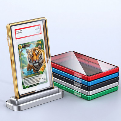 1/2/5x for PSA CGC Graded Card Slab Magnetic Bumper Guard Case Display w/ Latch