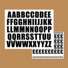 Small Vinyl Letters Stickers Sheet Black White Red Blue For Signs Sign Making