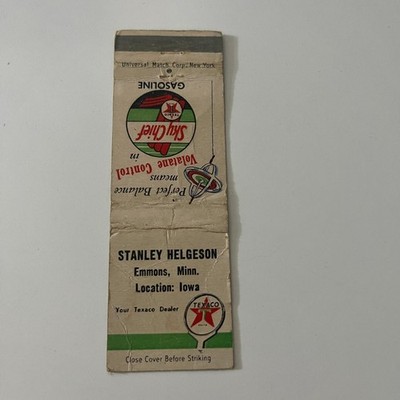 Stanley Helgeson Emmons MN Vintage Matchbook Cover TMB42-4