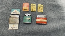Lot of 3 Vintage Lighters with a Couple Of Old Flint packs 