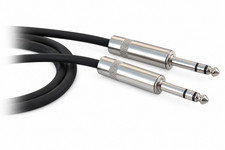 10FT Balanced Patch Cable 1/4" TRS Male to 1/4" TRS Male Audio Cable Black