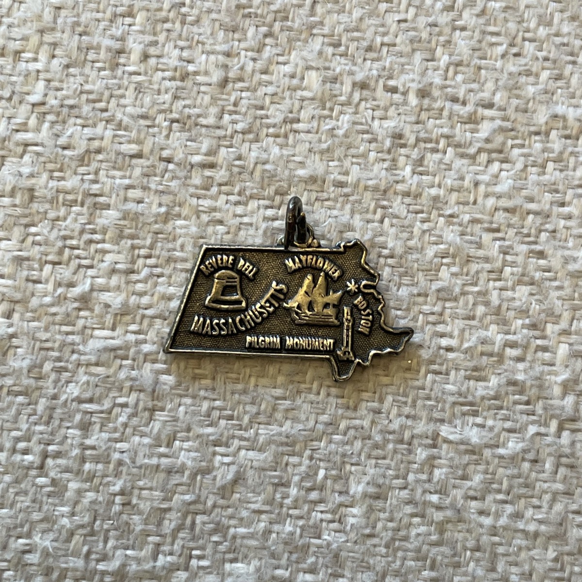 Massachusetts State Charm Antiqued Sterling Silver Massachusetts State Charm Antiqued Sterling Silver