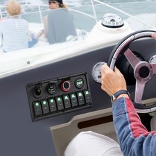 Interruttore display barca marina 8 velocità pannello con voltmetro caricabatterie verde interruttore