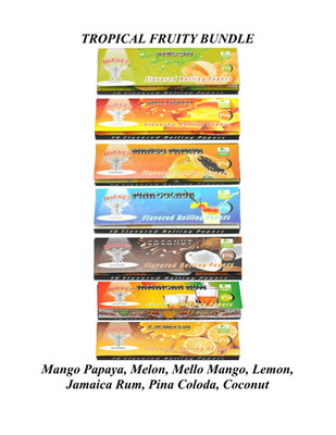 Juicy Flavored Rolling Papers 1 1/4 Variety Bundle #3 Hornet 7 Packs FREE SHPN