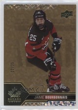 2022 Team Canada Juniors Gold Dots Foilboard 22/25 Jaime Bourbonnais #55 0q3
