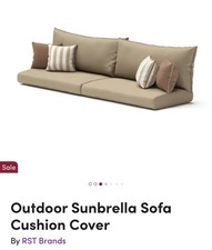 Outdoor Sunbrella Sofa Cushion Cover BEIGE