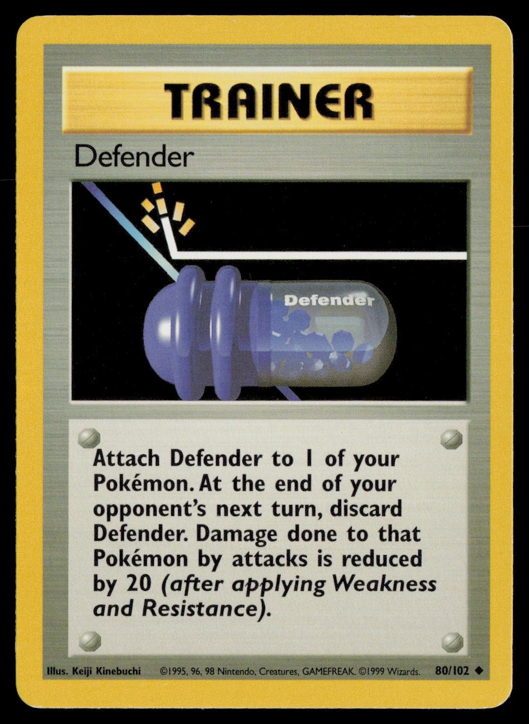 Defender Unlimited Uncommon Base Set (Shadowless) 080/102 NM