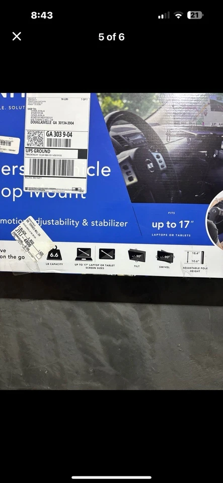 Suporte ajustável para laptop veículo |Suporte para assento de computador |Para caminhão van automotivo SUV NOVO - Imagem 4 de 4