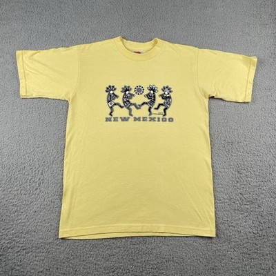 New Mexico Hopi Kokopelli Aztec Hunched Back  Flute Player Glyph Shirt Small