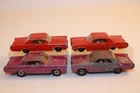 1960's Lot of 4 Vintage Matchbox Lesney Pontiac G.P. Sports Coupe #22