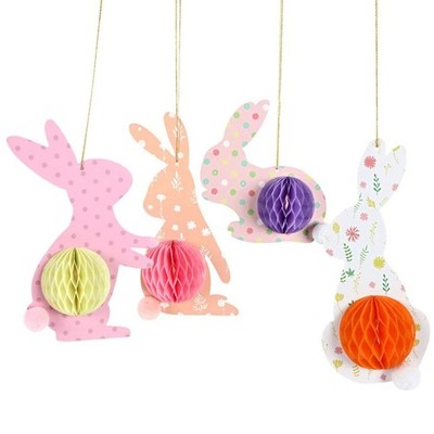 4 Pieces/set Easter Hanging Ornament 9.8x7.1inch Easter Presents for Friends