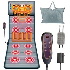 Full Body Massage Mat Vibration Massage Pad Cushion Back Massage Mat w/Heat