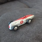 Vintage DINKY TOYS 23A MG "MAGIC MAGNETTE" RACE CAR  SILVER/RED #4