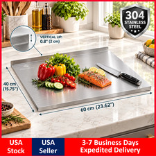 S-XXXL Stainless Steel Cutting Board Double-Sided Tray Multi-Purpose Kitchen