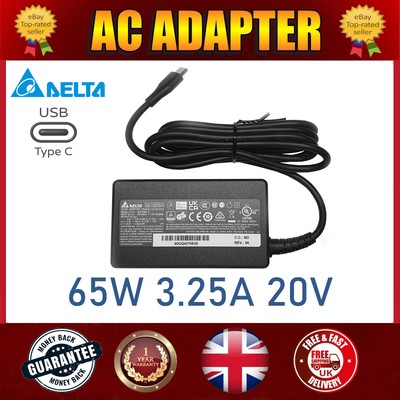 65W USB C Typ-C Adapter Ladegerät PSU für DELL, HP, ASUS, Lenovo, Huawei, Ace...