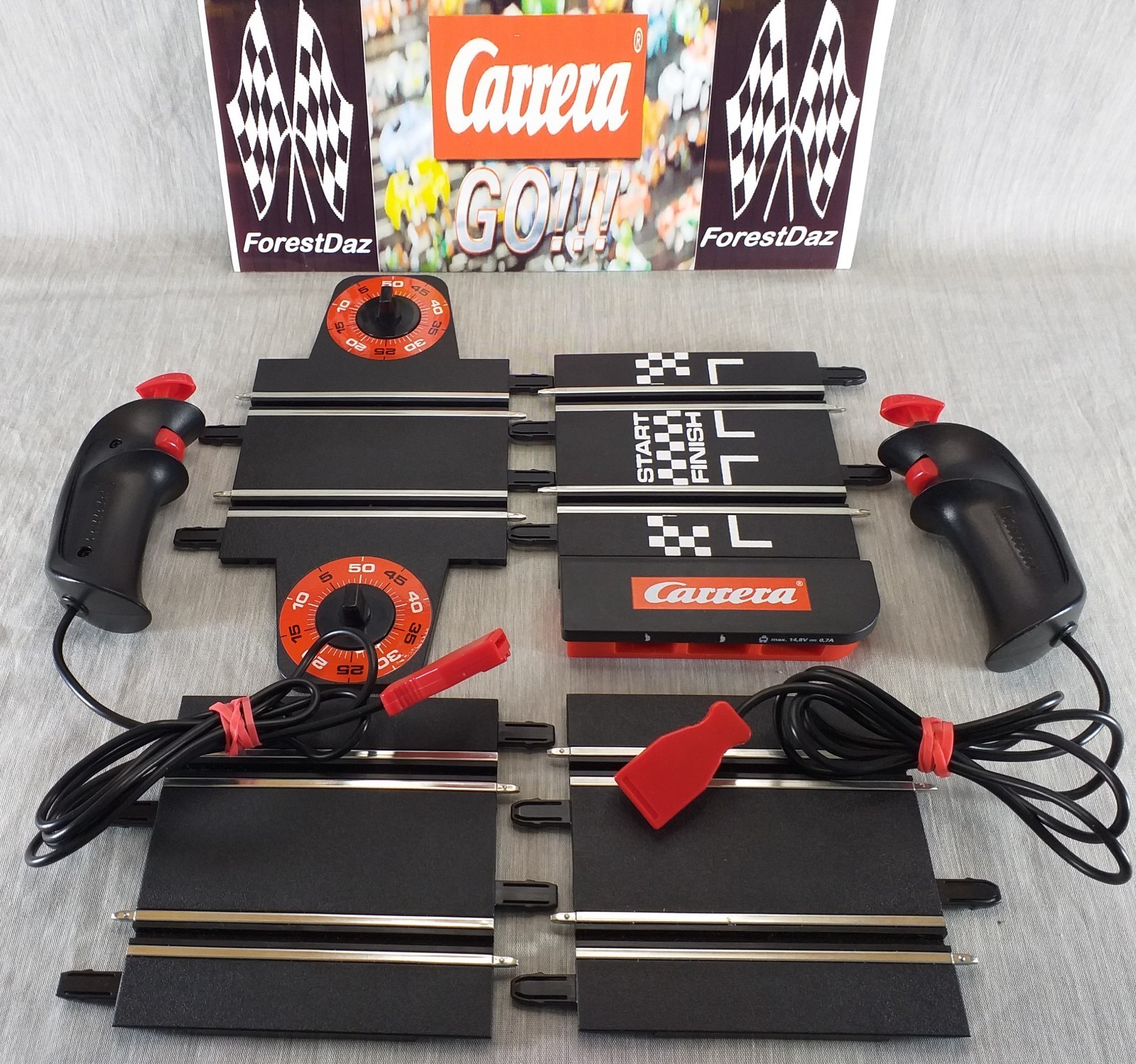 Carrera GO Bundle Start Finish Power Track Controllers Lap Counter 1:43 Used