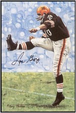 Lou Groza Autographed Goal Line Art Card GLAC Browns PSA/DNA 107144