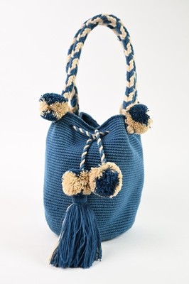 Authentic Handmade Colombian Wayuu Mochila Mar y tierra Bag