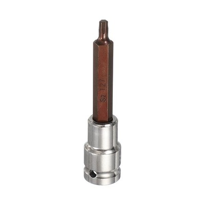 Torx Bit Socket T27 1/2'' Drive 4'' Length S2 Steel Long Bit CR-V Socket