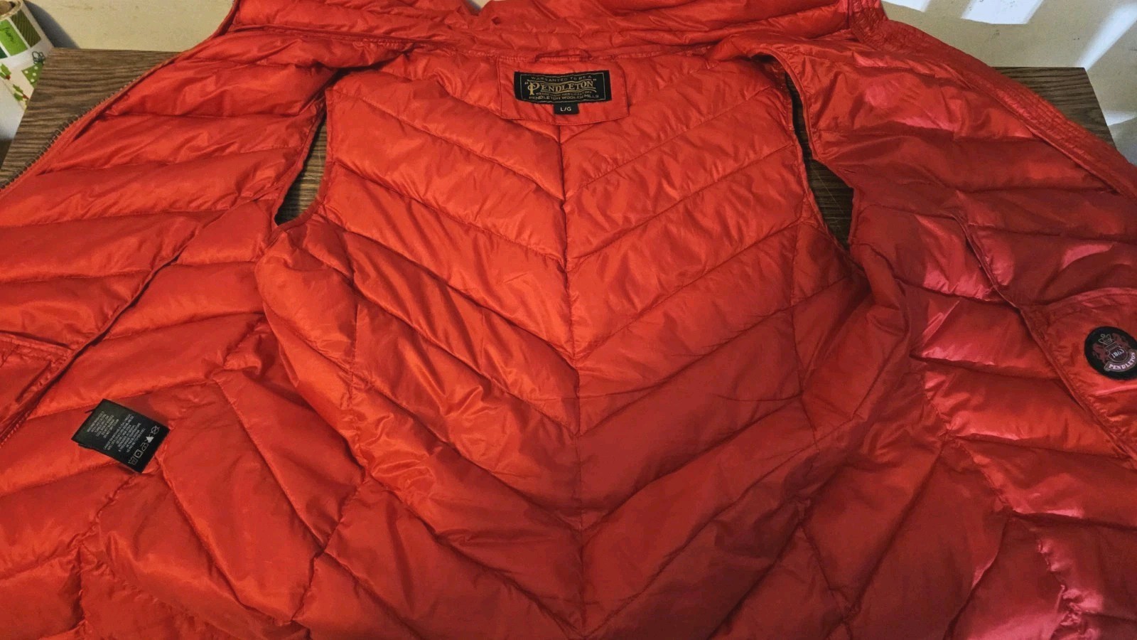 Pendleton Red Poly Softshell Down Insulated Puffe… - image 10