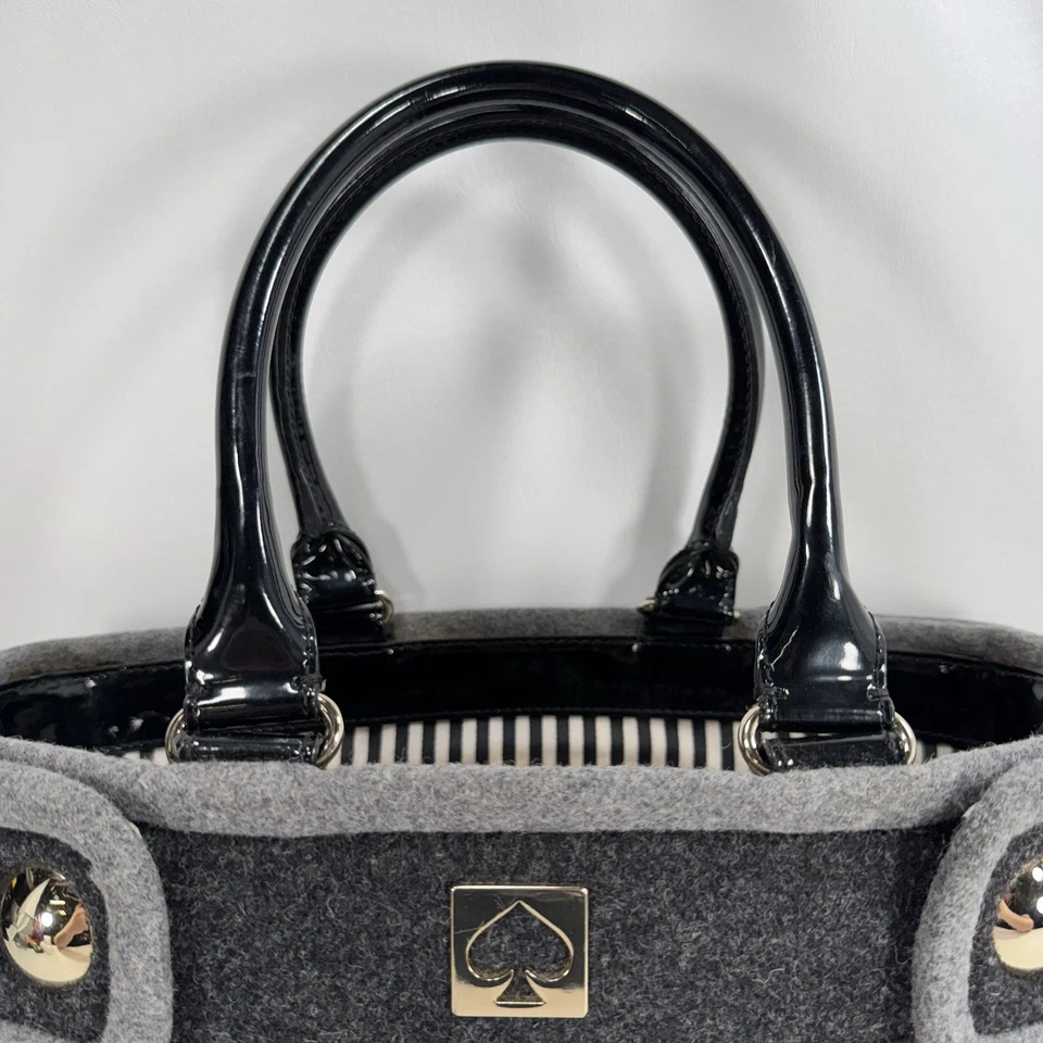 Bolso de Mano Kate Spade New York Alda Quinn Chestnut Hill Cuero Lana Negro Foto 3 de 4