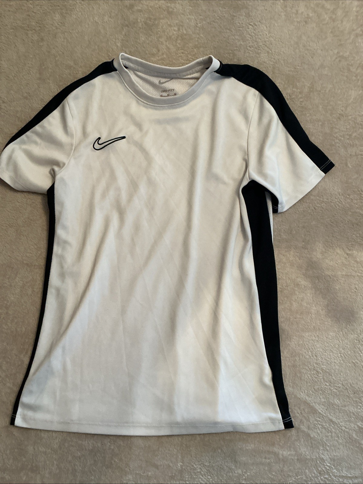 Kids 12 - 14 Years Nike Dry Fit Top T Shirt White Black