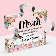 Gifts for Mom - Cute Engraved Acrylic Block Puzzles Piece - Adorable Mom Gift fr