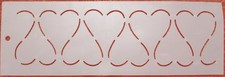 3.5"x10.75"  Flexible Plastic "Abstract Heart" Stencil