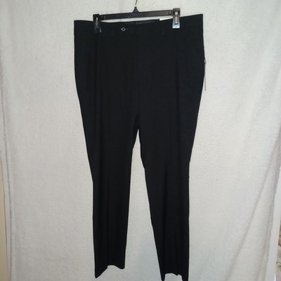DKNY Dario Modern Fit Men's 34X29 Black Dress Pants Flat Front Straight Leg (ZQ)