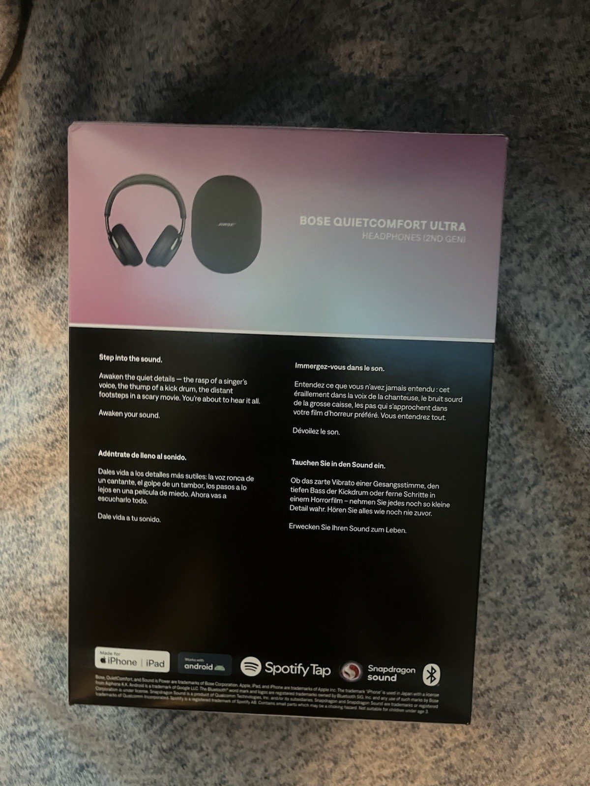Bose QuietComfort Ultra Headphones 2nd Gen Black SEALED - READ DESCRIPTION — image 2