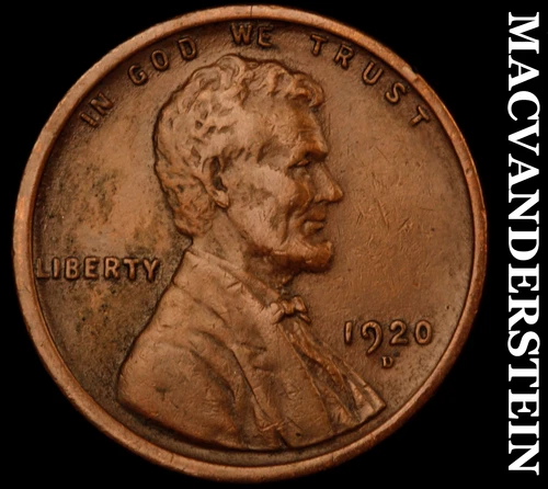 1920-D Lincoln Wheat Cent - Scarce  Extra Fine  Semi-key  Better Date  #i5960