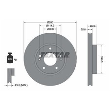 2x Bremsscheibe vorne für Hyundai Kona SX2 | 26249608