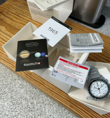 Swatch x Omega Bioceramic MoonSwatch 1965 Grey White SO33M106 | eBay
