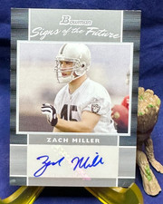 2007 Bowman Zach Miller Signs of the Future Rookie Auto Football Card #SF-ZM