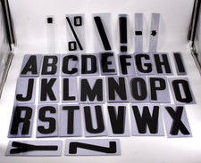 Marquee Billboard 7" Letters  Punctuation Signs Black on Clear Plastic 197 Pcs