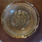 Vintage Jeanette Marigold Carnival Glass Iris and Herringbone Soup Bowls 8”