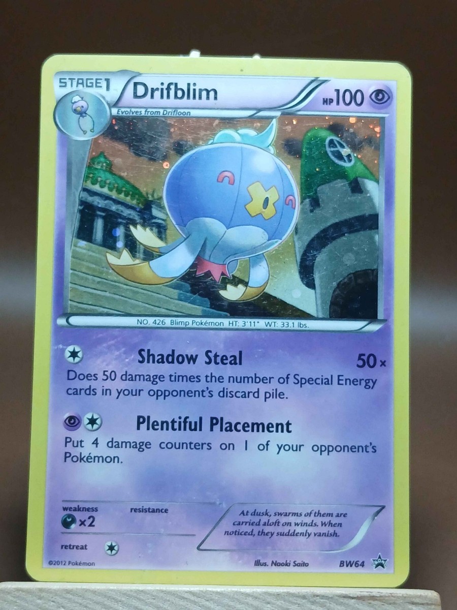 Pokemon HP Black Star Promo Drifblim - BW64 Cosmo Holofoil Card | eBay