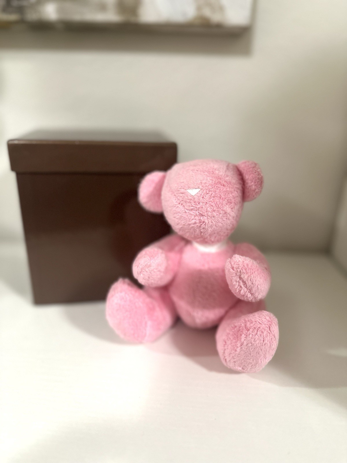 GUCCI Pink Plush Teddy Bear Baby Rattle w/ Label, Made in Italy, with ...