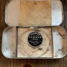 EARLY WRIGHT & MCGILL Leader Box. Aluminum