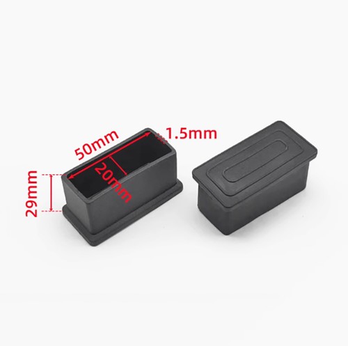 Square Rubber Chair Feet Table Leg End Caps Furniture Leg Protectors 20-30mm - Picture 6 of 14