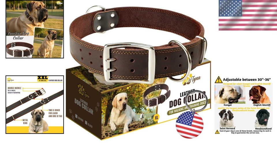 XXL Dog Collar for Large Breeds - Strong Metal Buckle - Image 2 of 4