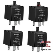 4PCS Flasher Relay Adjustable 3 Pin CF13 JL-02 Electronic 4 Pin Blinker Relay