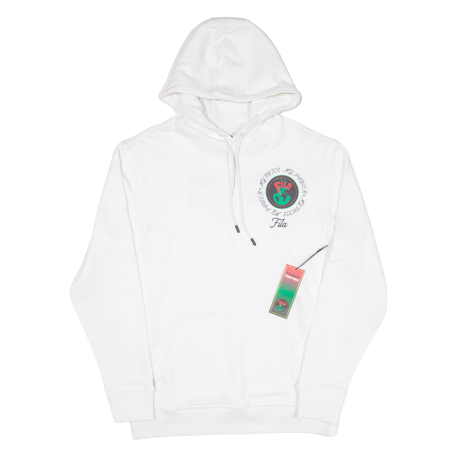 FILA My Power. Felpa bianca con cappuccio uomo My Voice M