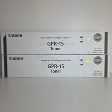 NEW GENUINE - Lot of 2 CANON GPR-15 BLACK TONER CARTRIDGES - 9629A003