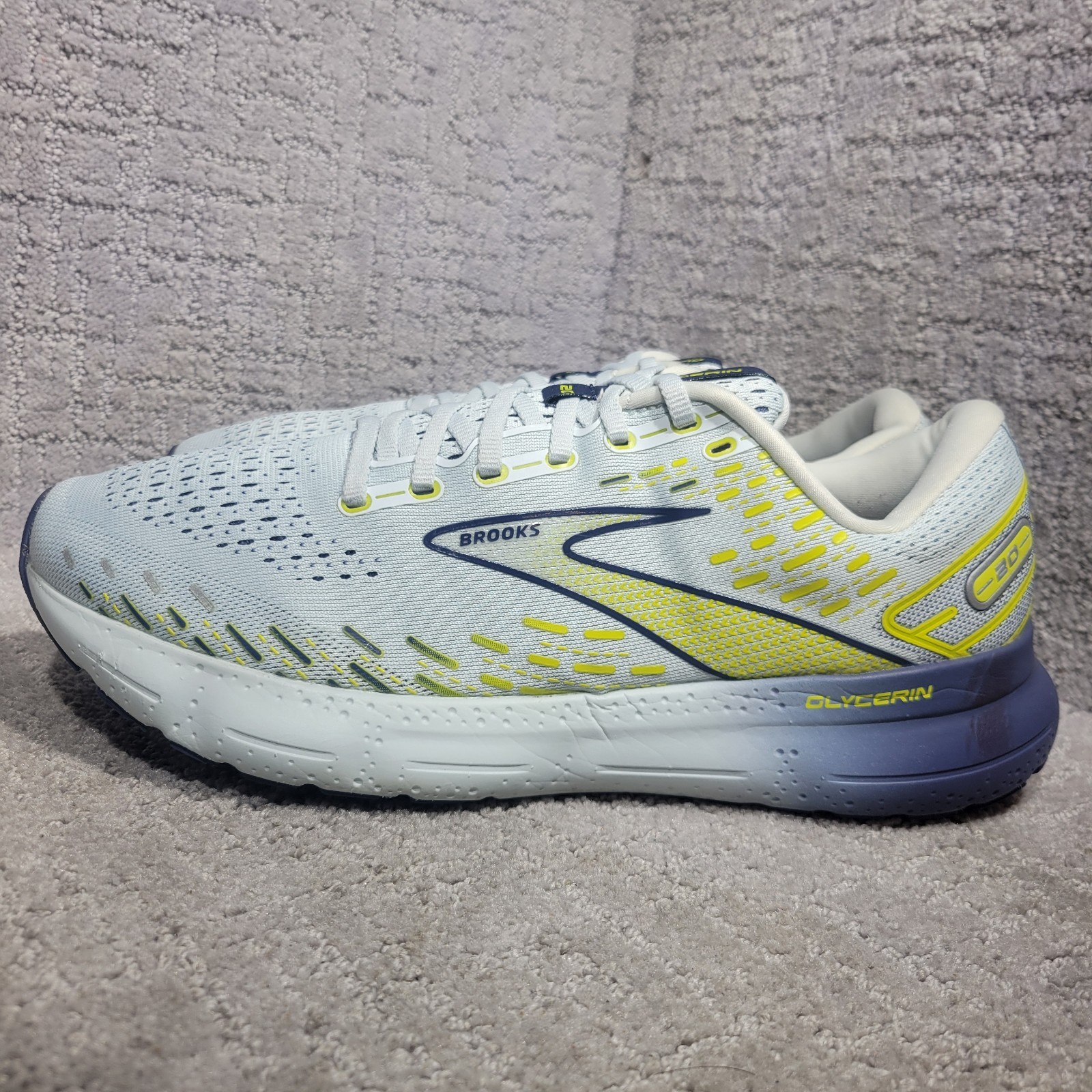 SAOLA Scarpe da ginnastica Brooks Glycerin 20 da uomo taglia 12 5 blu USA zolfo 1103821D483