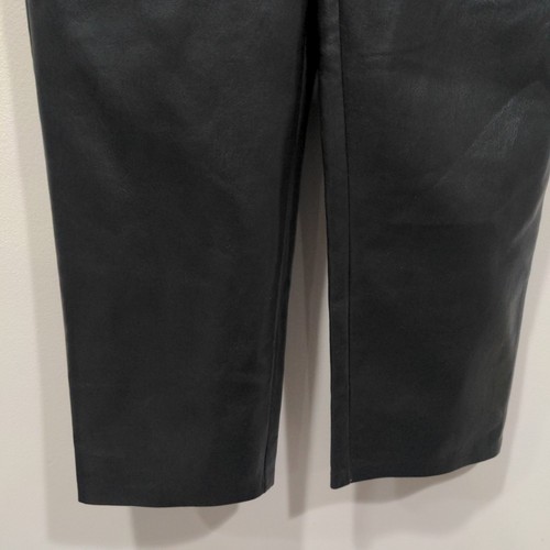 Wilfred Womens Melina Vegan Leather Crop Pants Size 6 Black High Rise Chic - Picture 5 of 12