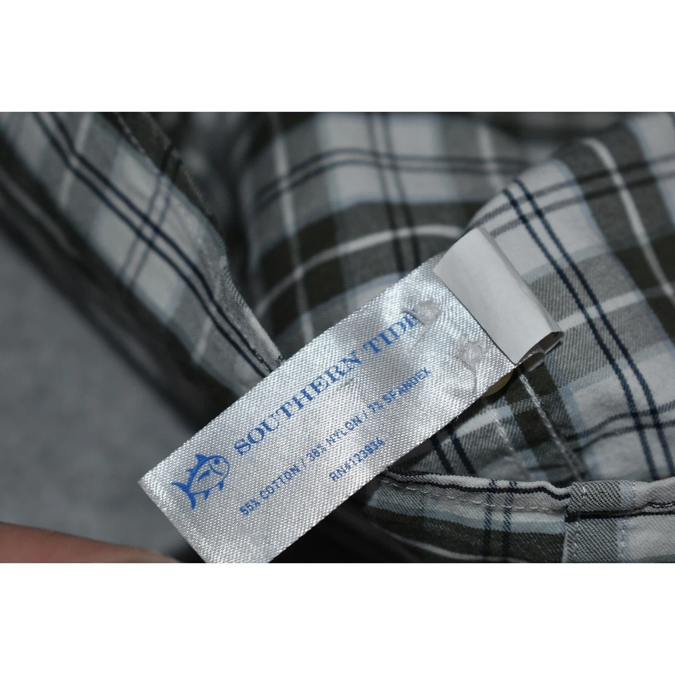 Southern Tide Performance Dress Shirt Mens Size 2XL Cotton Nylon Spandex Green - Image 3 of 4